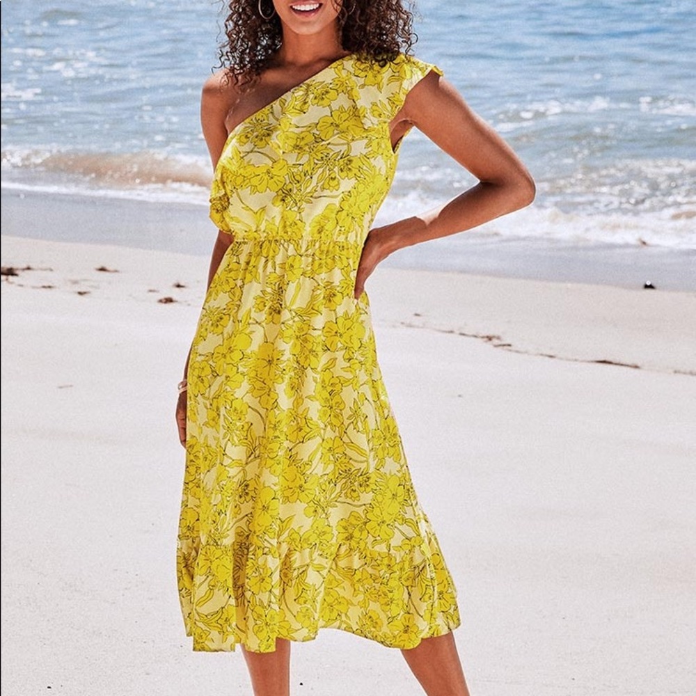 Brand New - Stevie One Shoulder Ruffle Dress